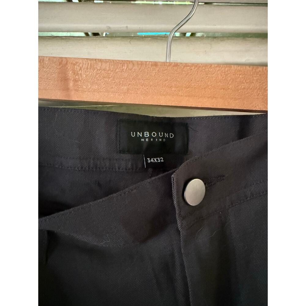 Unbound Merino Men’s Merino Wool Travel Pants 34x32 Olive - Picture 5 of 6